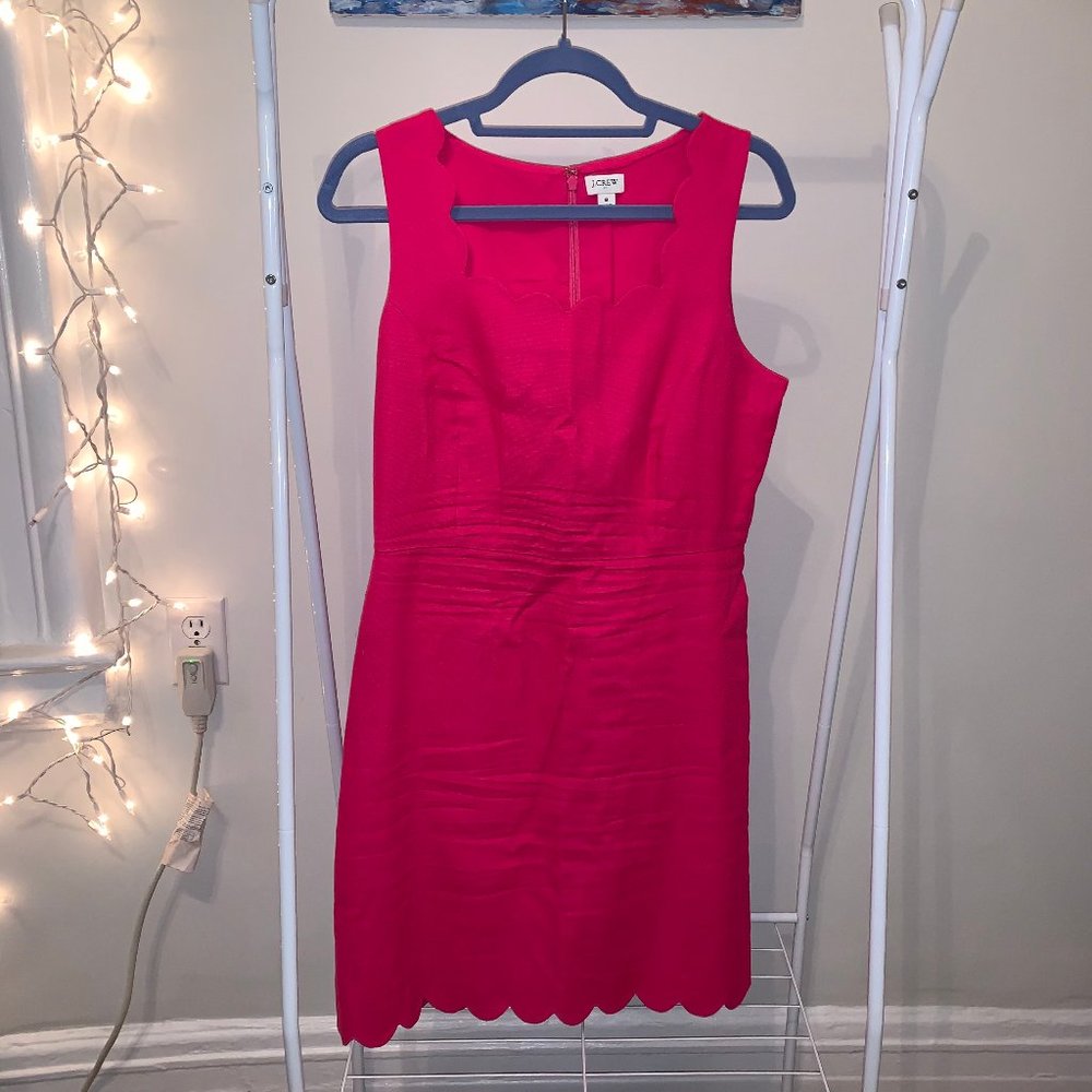 J Crew Scalloped Pink Dress
